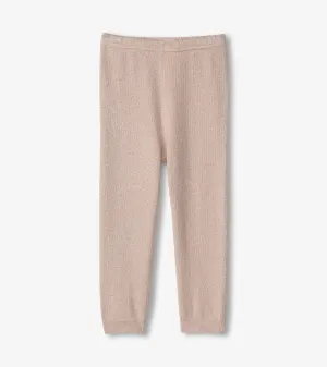 Baby Girls Gold Glitter Cable Knit Leggings -Hatley