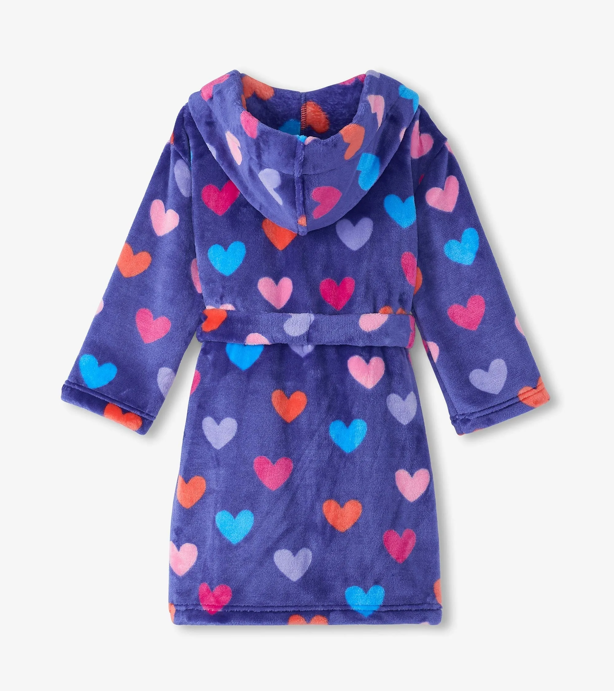 Baby Girls Hearts Fleece Robe -Hatley