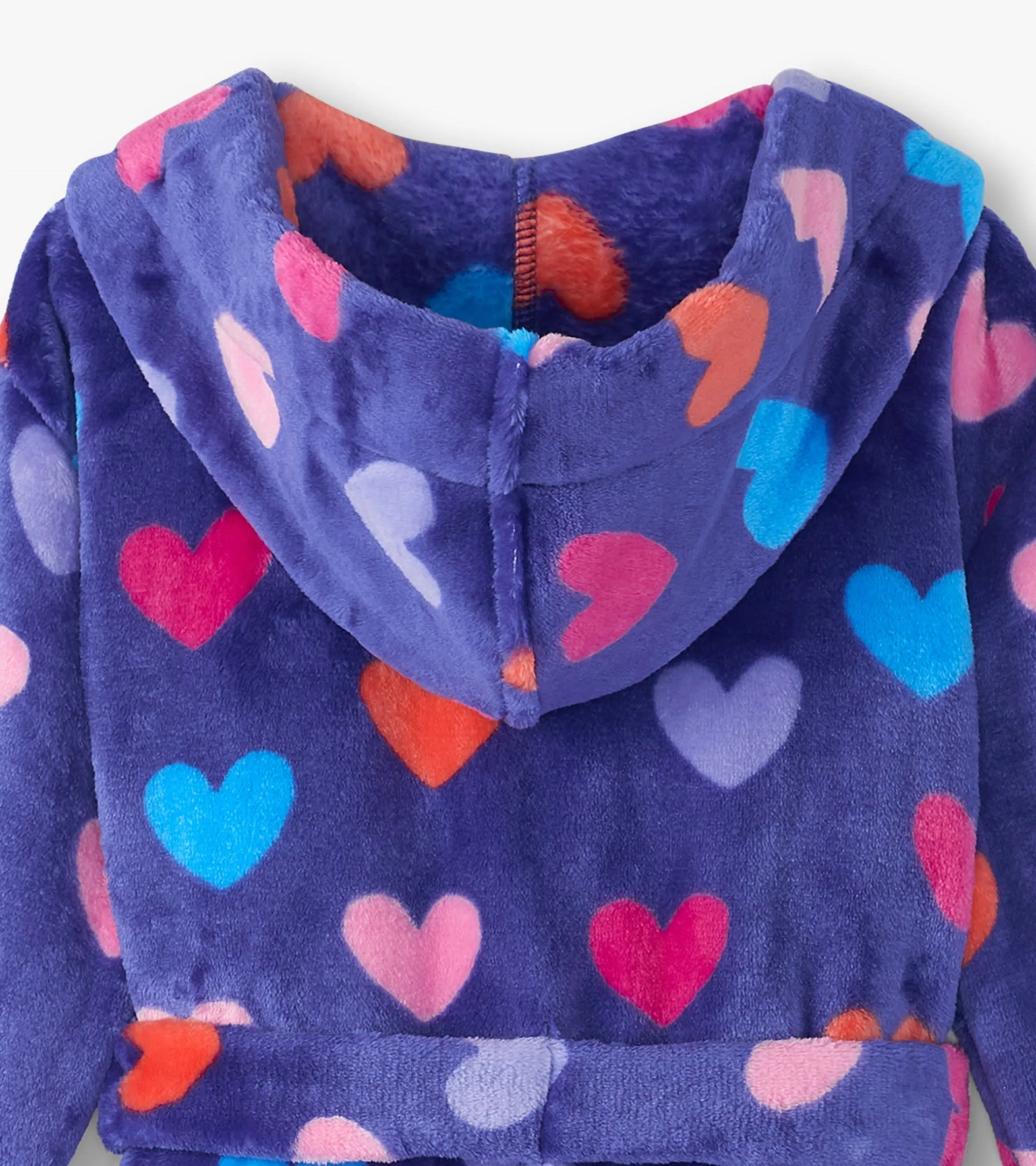 Baby Girls Hearts Fleece Robe -Hatley