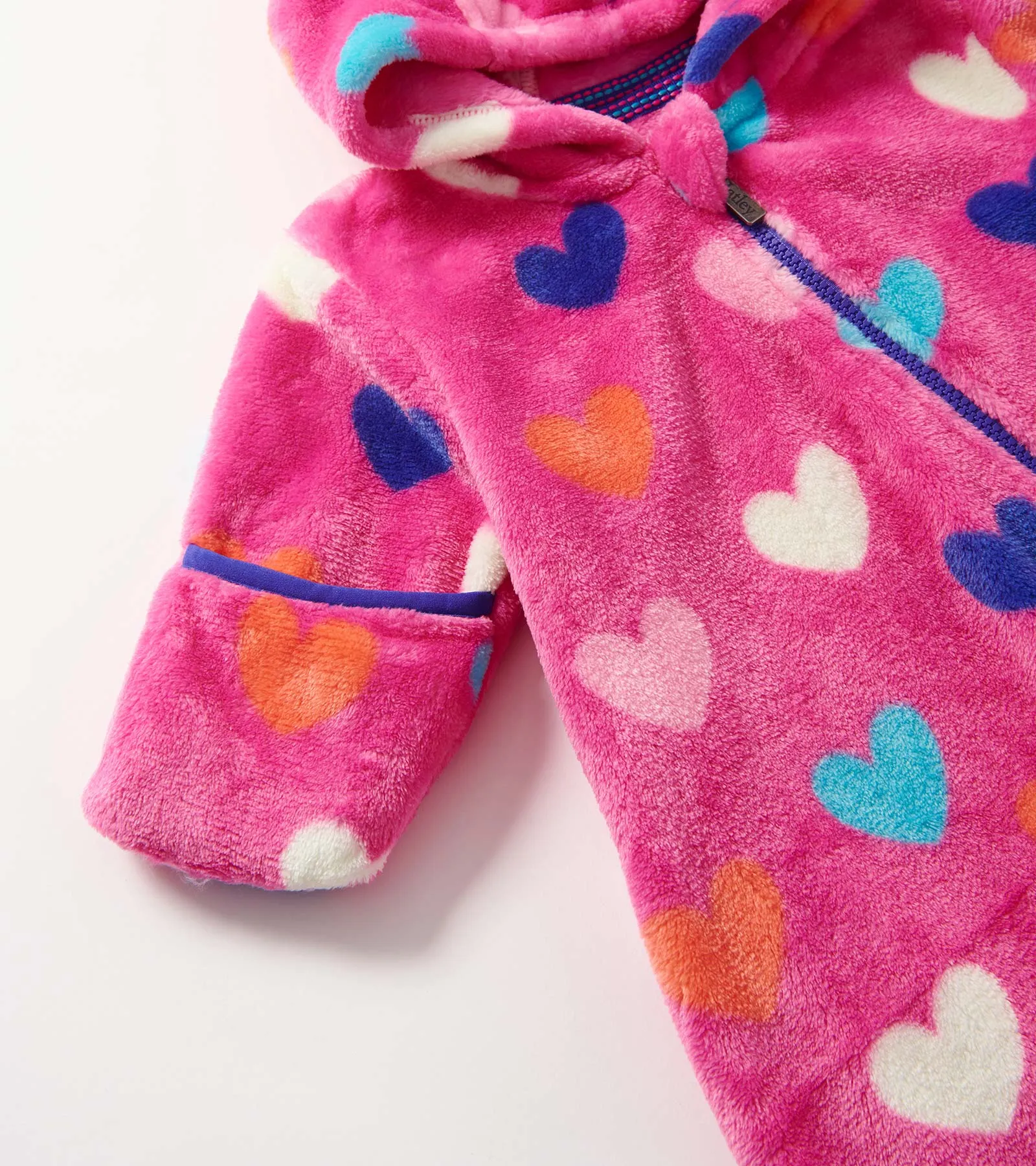 Baby Girls Hearts Fleece Suit -Hatley