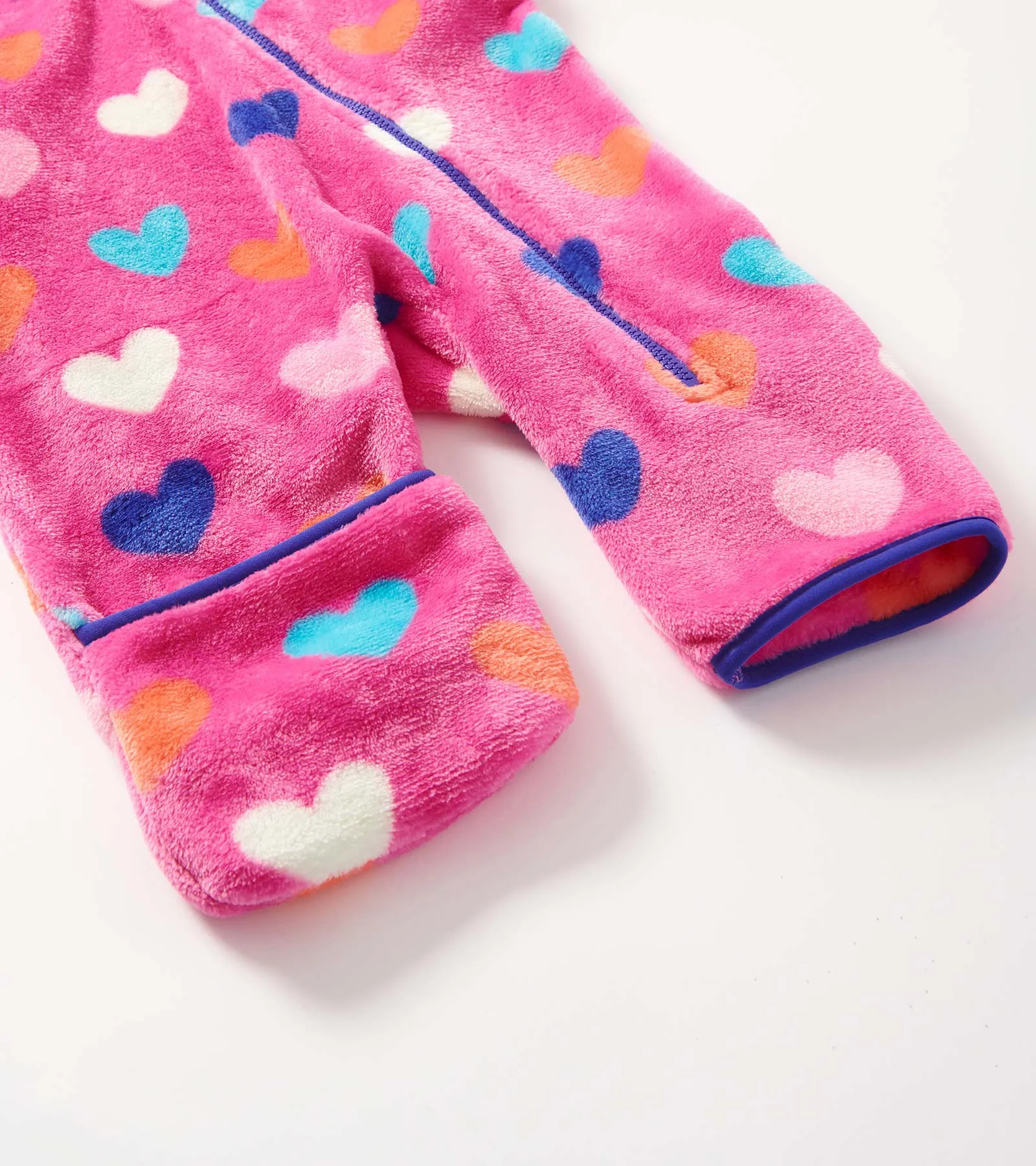 Baby Girls Hearts Fleece Suit -Hatley
