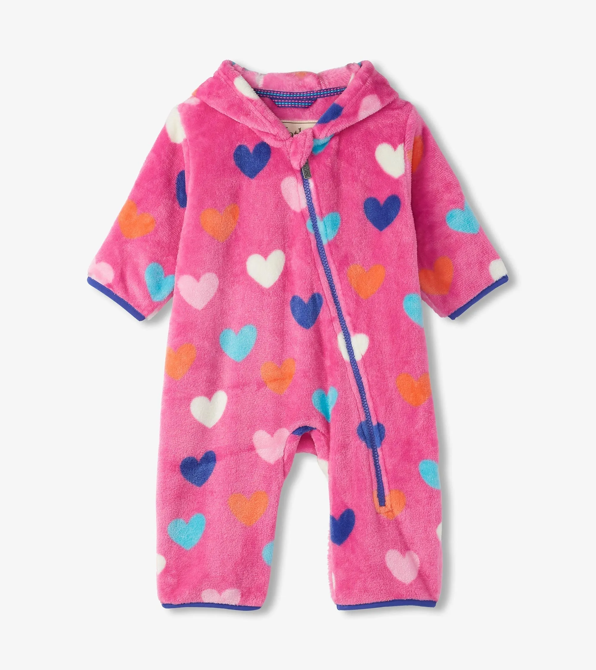 Baby Girls Hearts Fleece Suit -Hatley