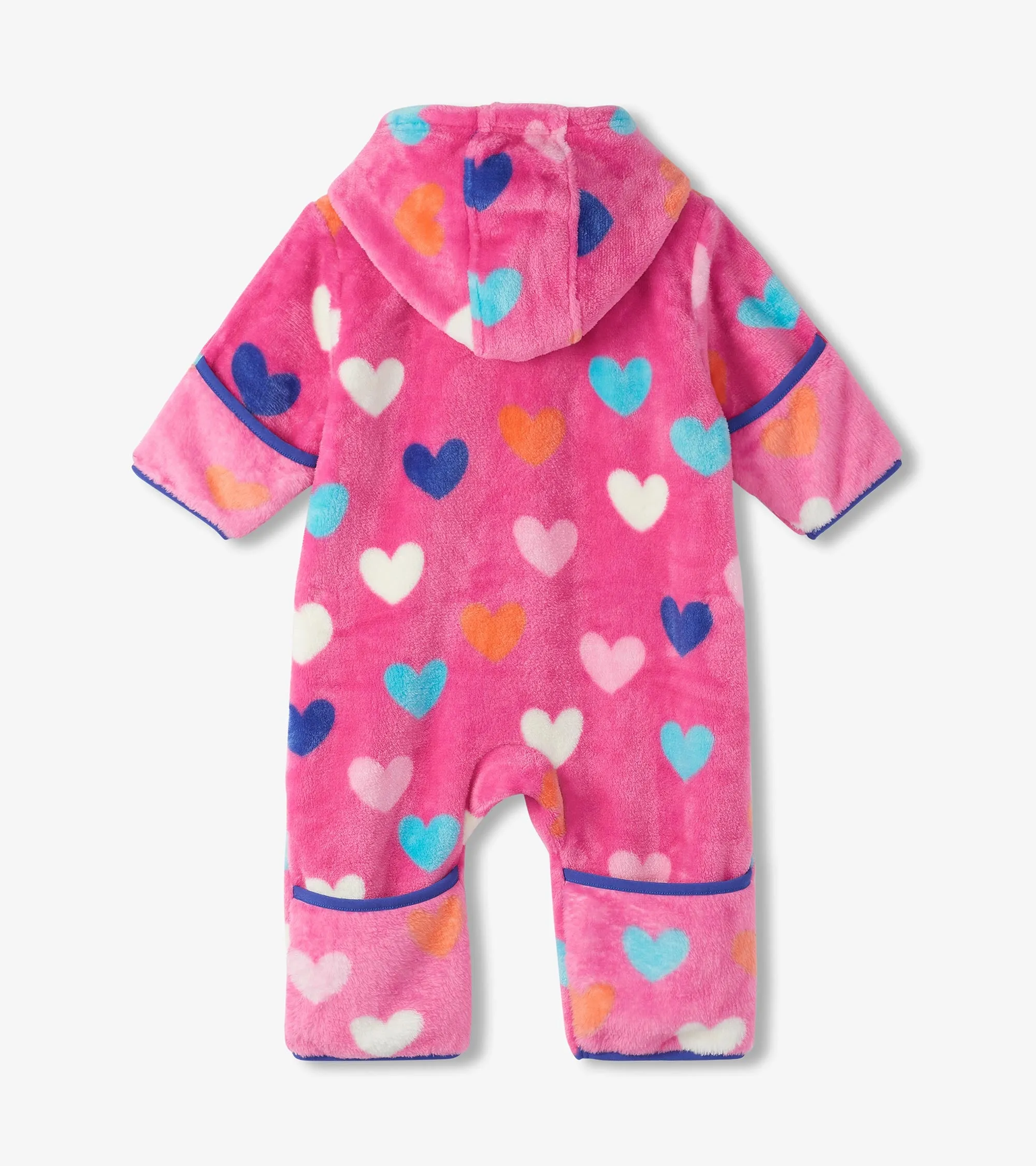 Baby Girls Hearts Fleece Suit -Hatley