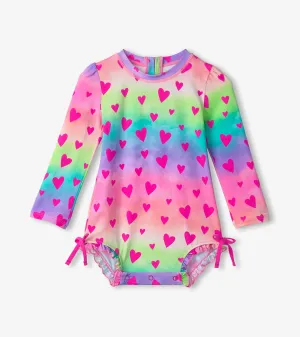 Baby Girls Kaleidoscope Hearts Rashguard Swimsuit -Hatley