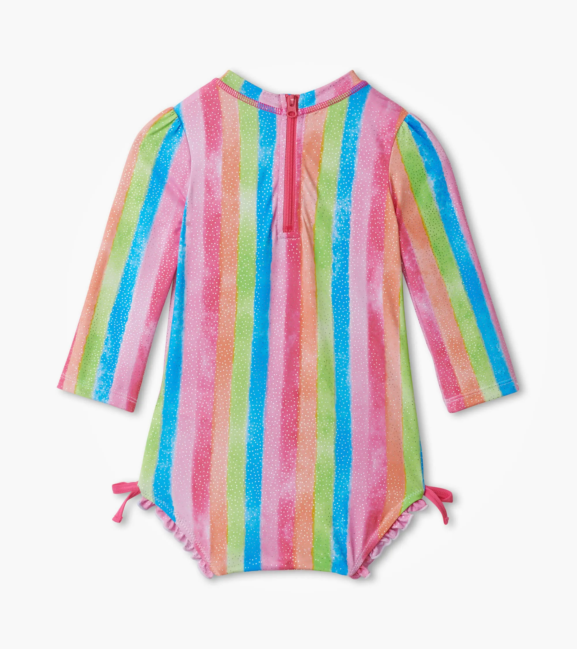 Baby Girls Rainbow Stripes Rashguard Swimsuit -Hatley