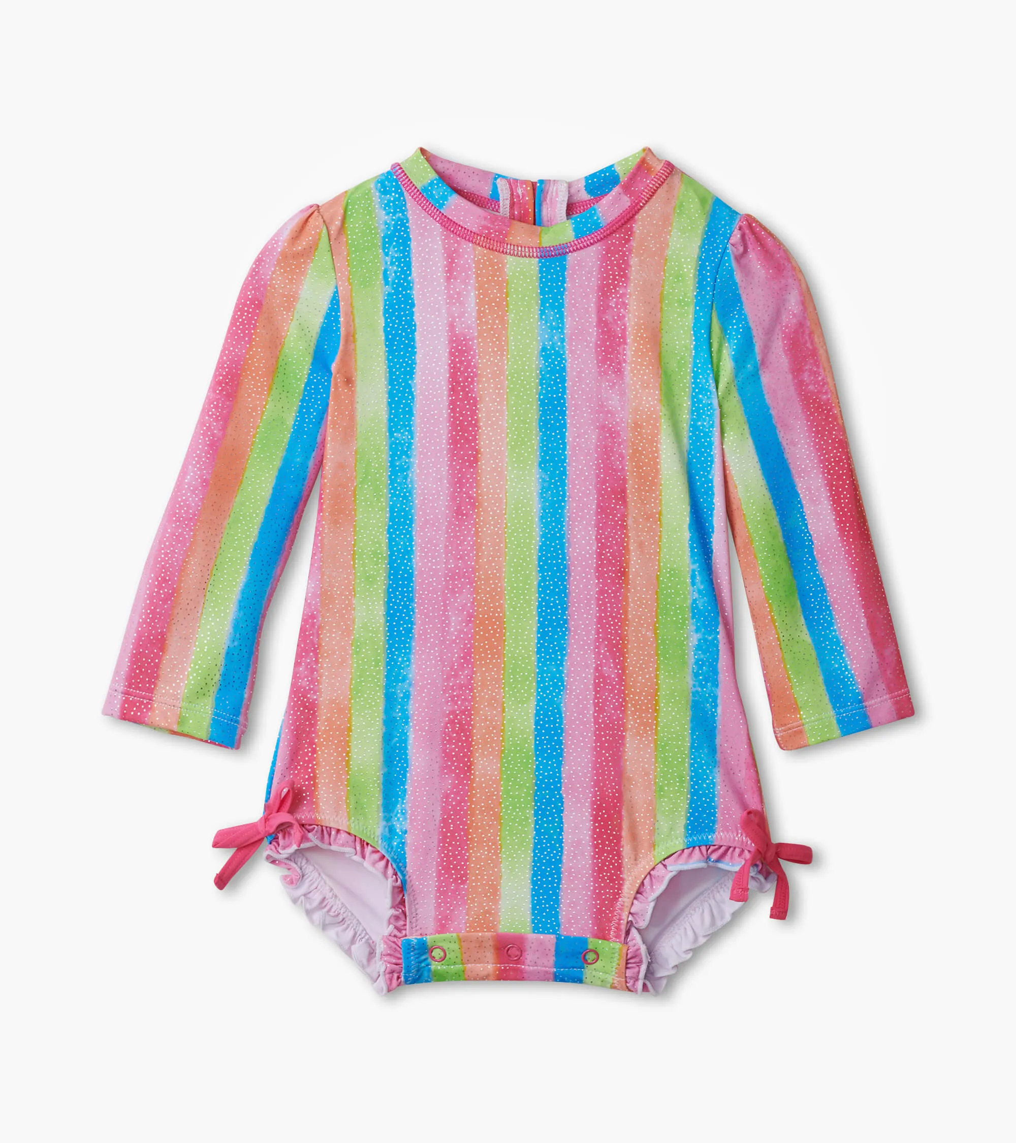 Baby Girls Rainbow Stripes Rashguard Swimsuit -Hatley