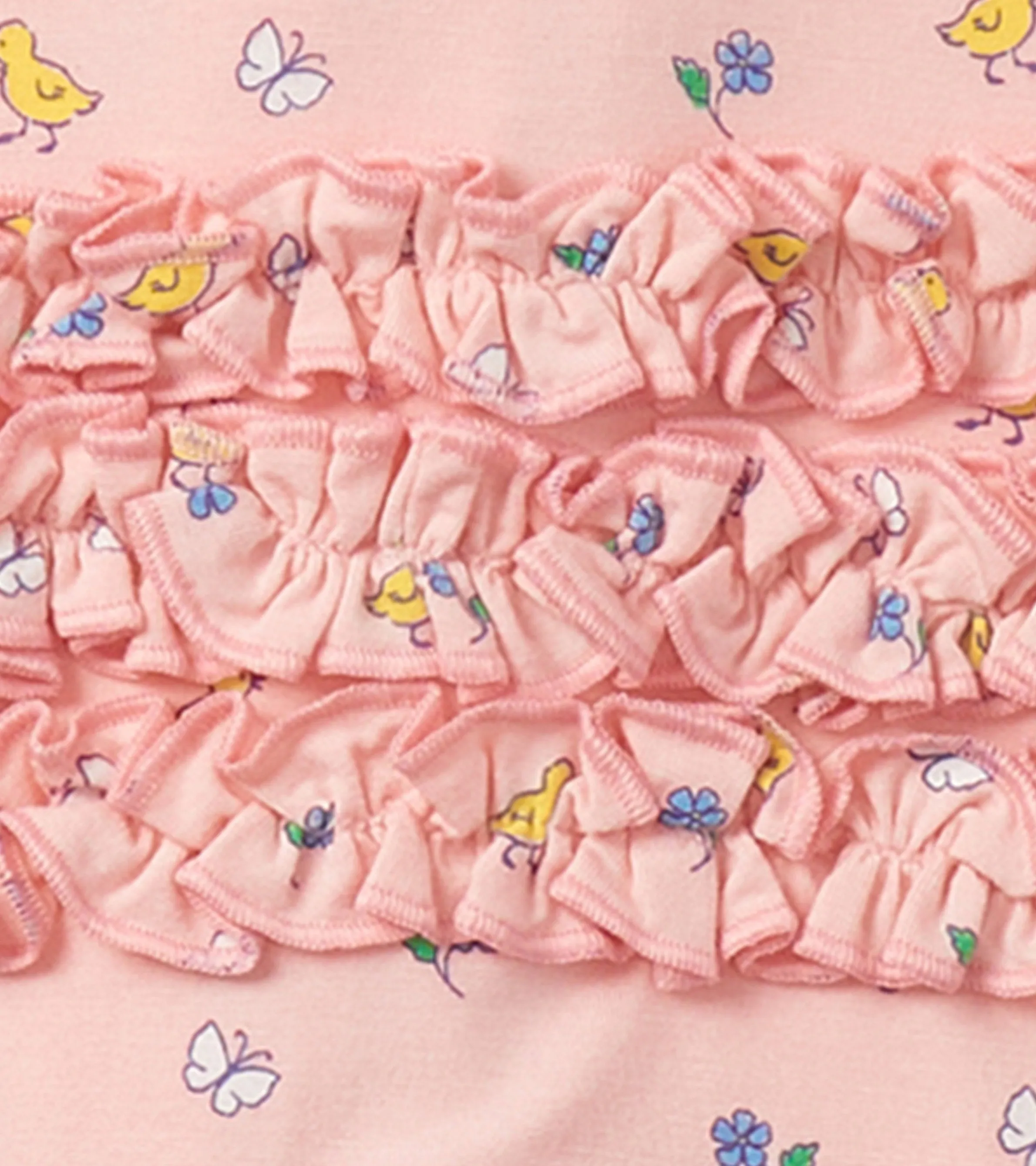 Baby Girls Springtime Ruffle Footed Sleeper -Hatley