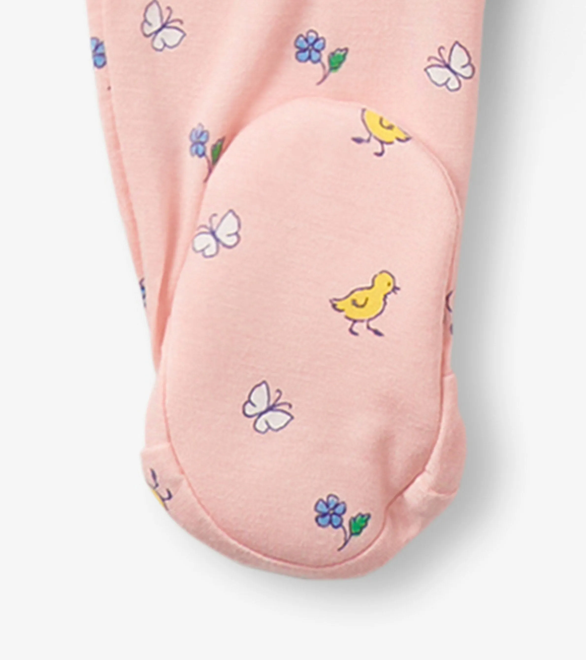 Baby Girls Springtime Ruffle Footed Sleeper -Hatley