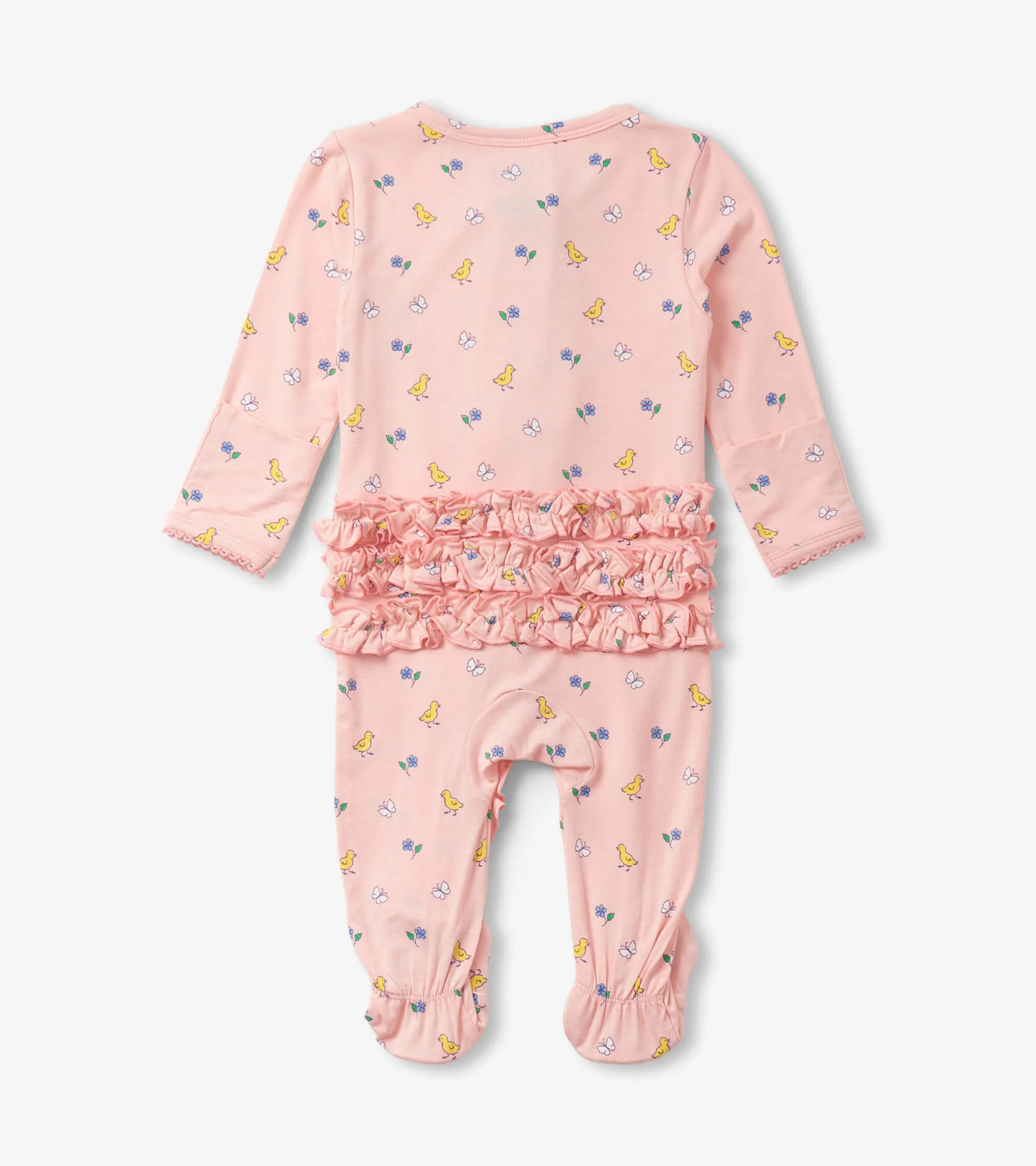 Baby Girls Springtime Ruffle Footed Sleeper -Hatley