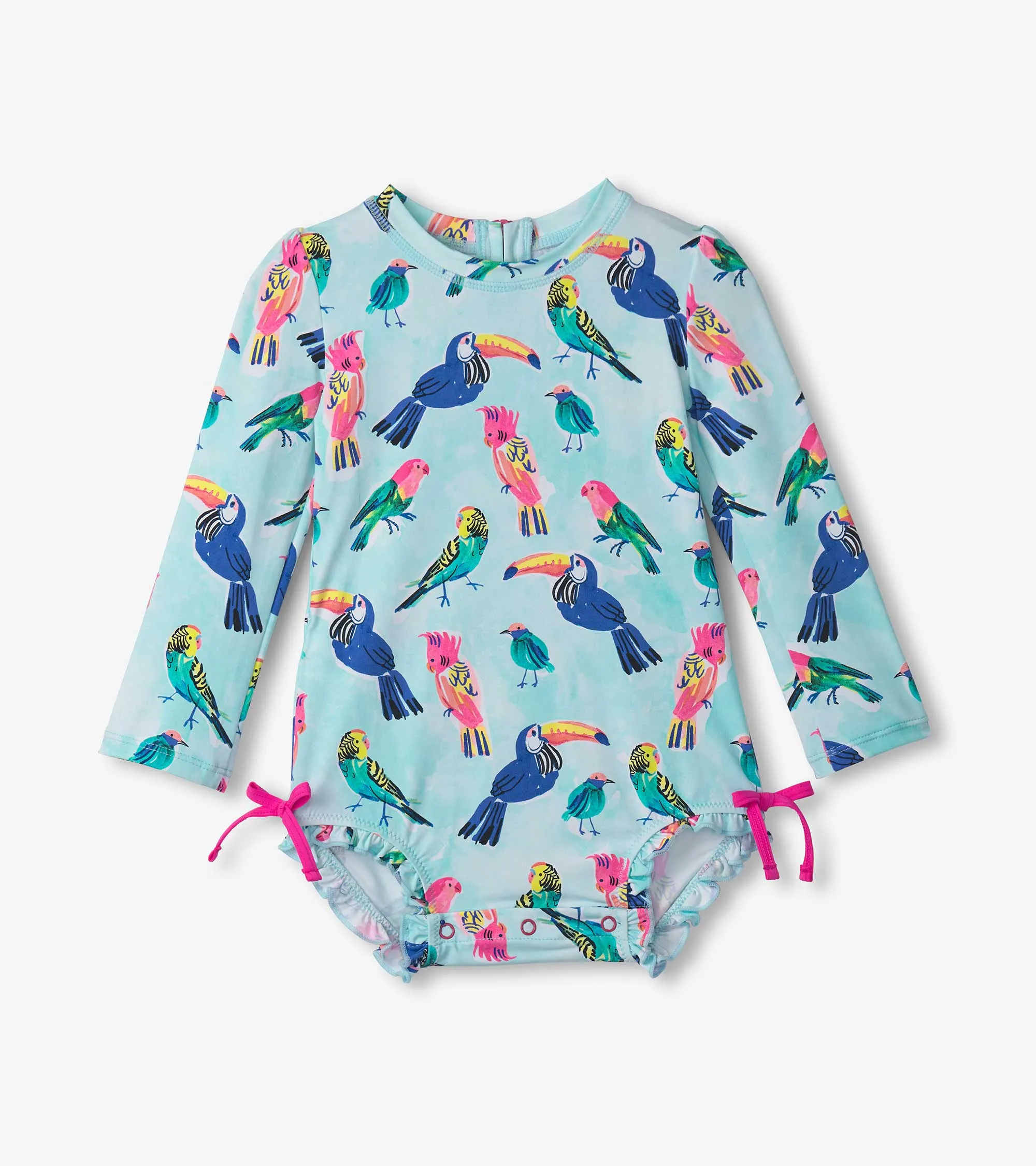 Baby Girls Tropical Birds Rashguard Swimsuit -Hatley