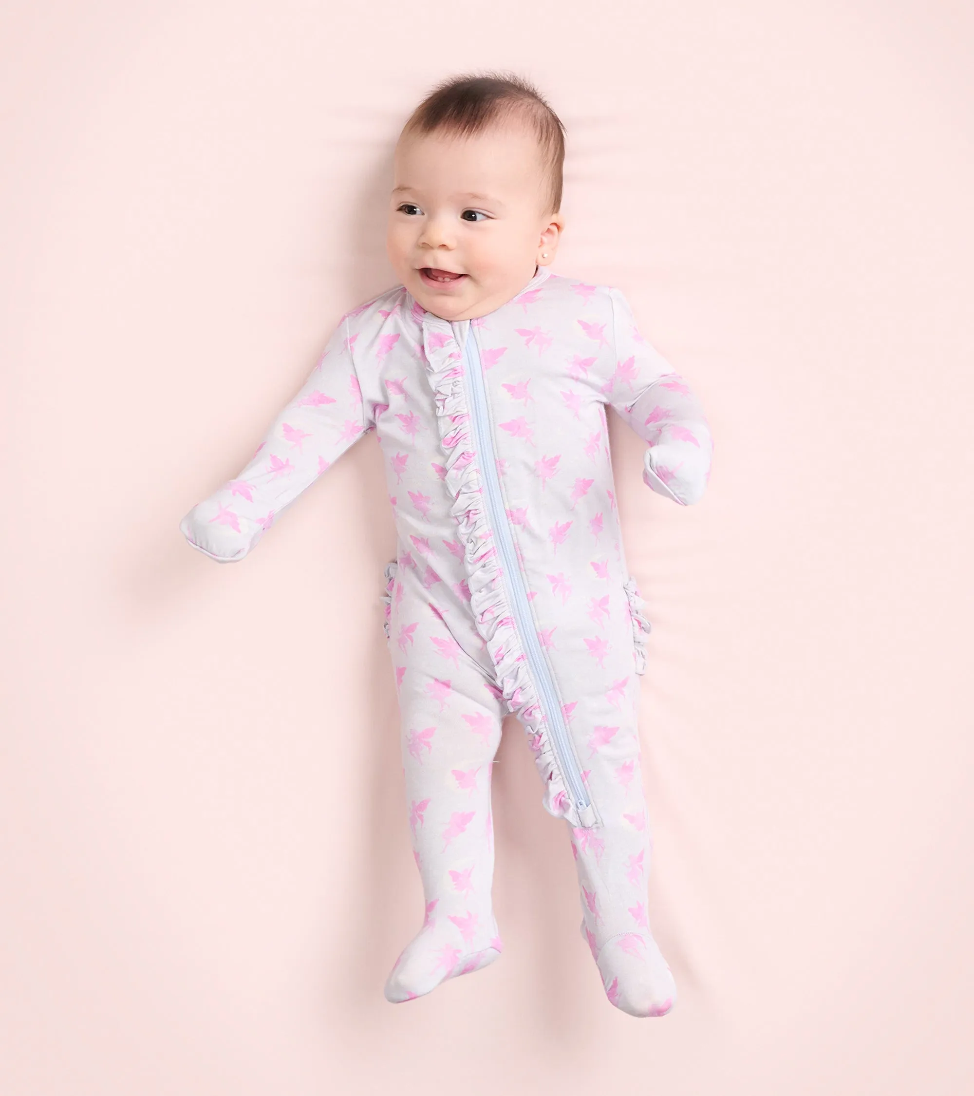 Baby Girls Twinkle Fairies Footed Sleeper -Hatley