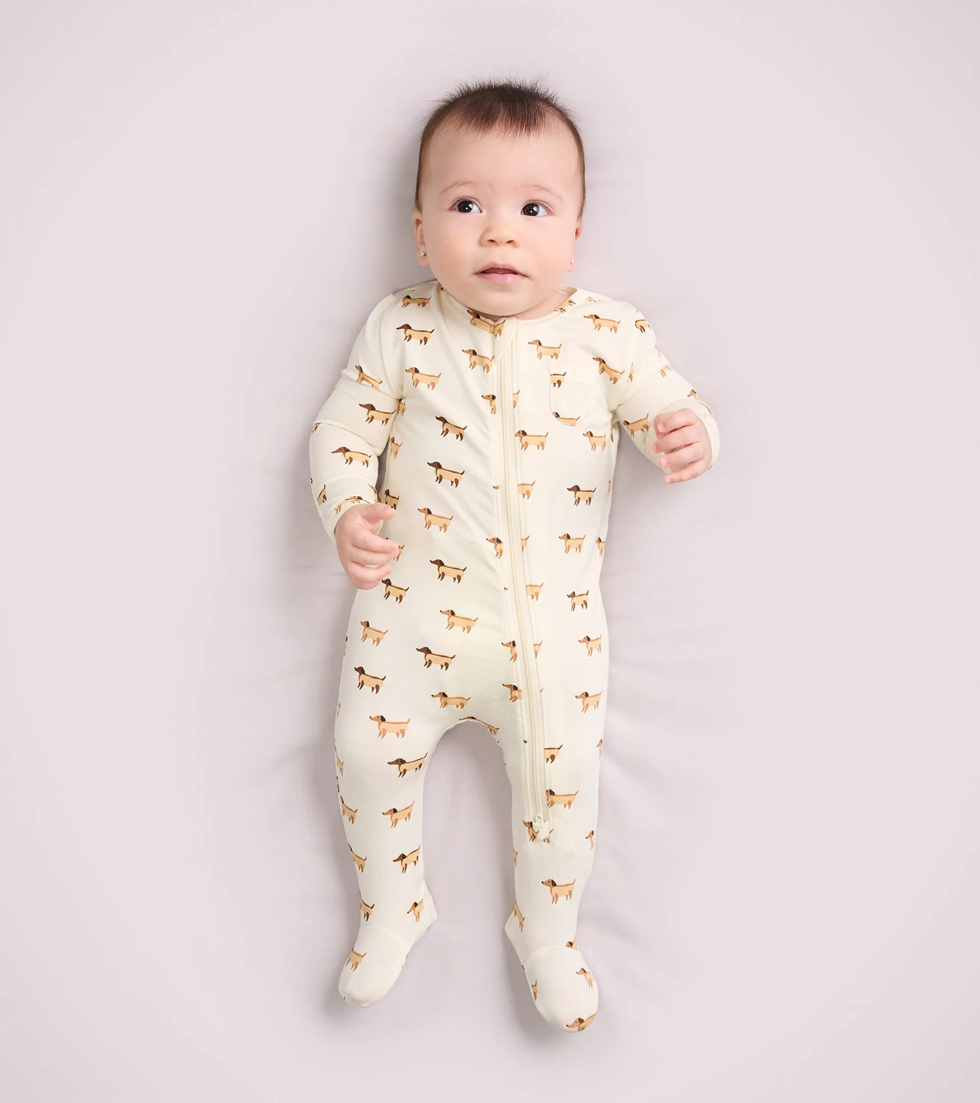 Baby Mini Hot Dogs Footed Sleeper -Hatley