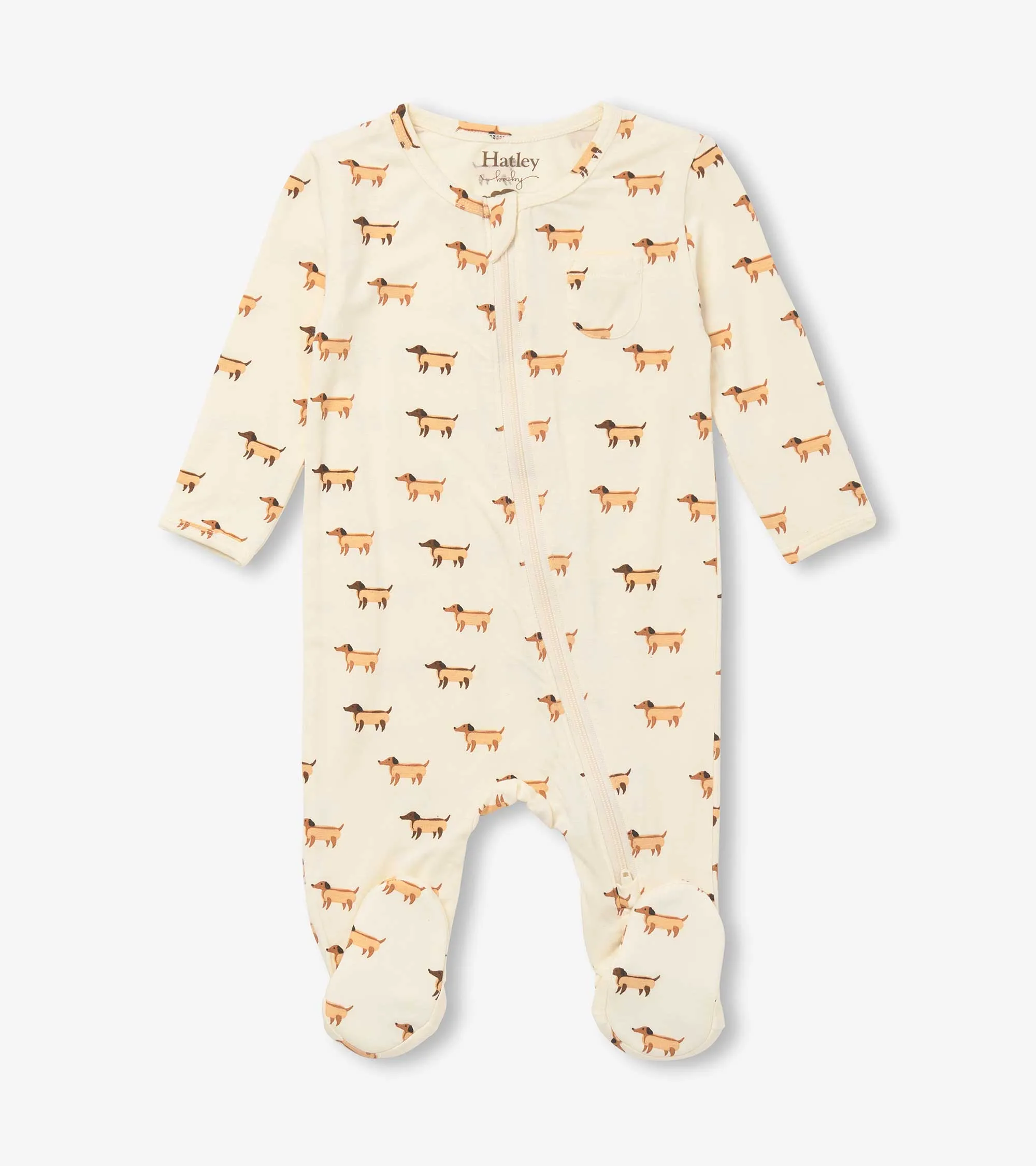 Baby Mini Hot Dogs Footed Sleeper -Hatley