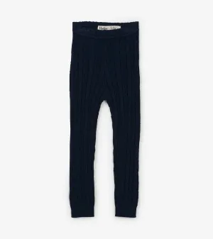 Baby Navy Cable Knit Leggings -Hatley