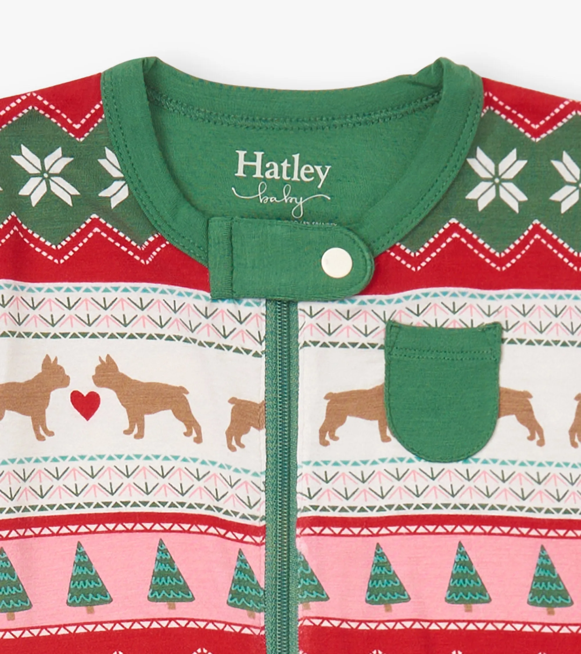 Baby Puppy Hearts Bamboo Footed Sleeper -Hatley