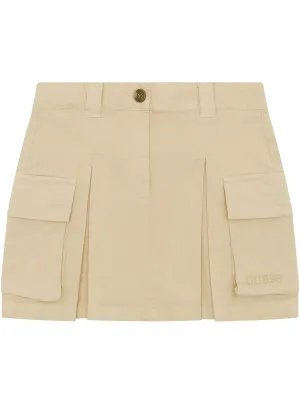 Beige Gabrdine Mini Skirt (7-16) Guess