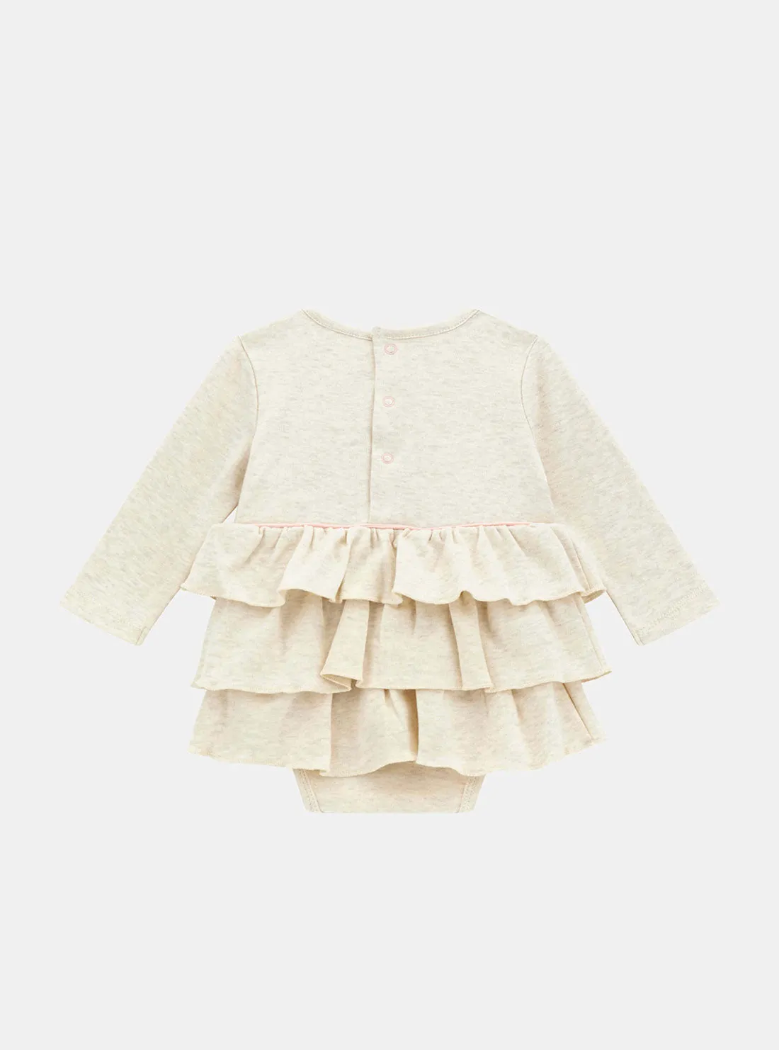 Beige Interlock Dress Onesie (0-12M) Guess