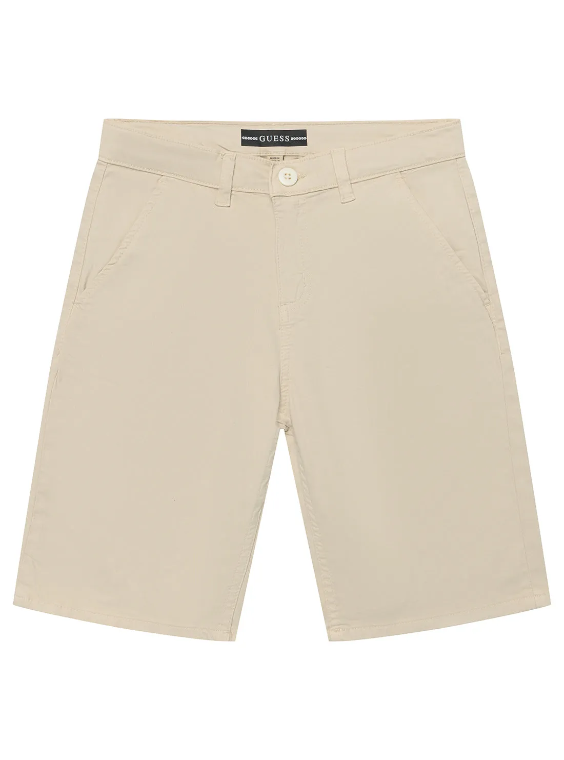 Beige Sateen Chino Shorts (7-16) Guess