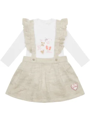 Beige Top and Overall Skirt (2-7) Guess