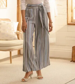 Belted Wide Leg Pants - Rainbow Stripes -Hatley