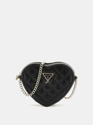 Black Heart Shape Bag Guess