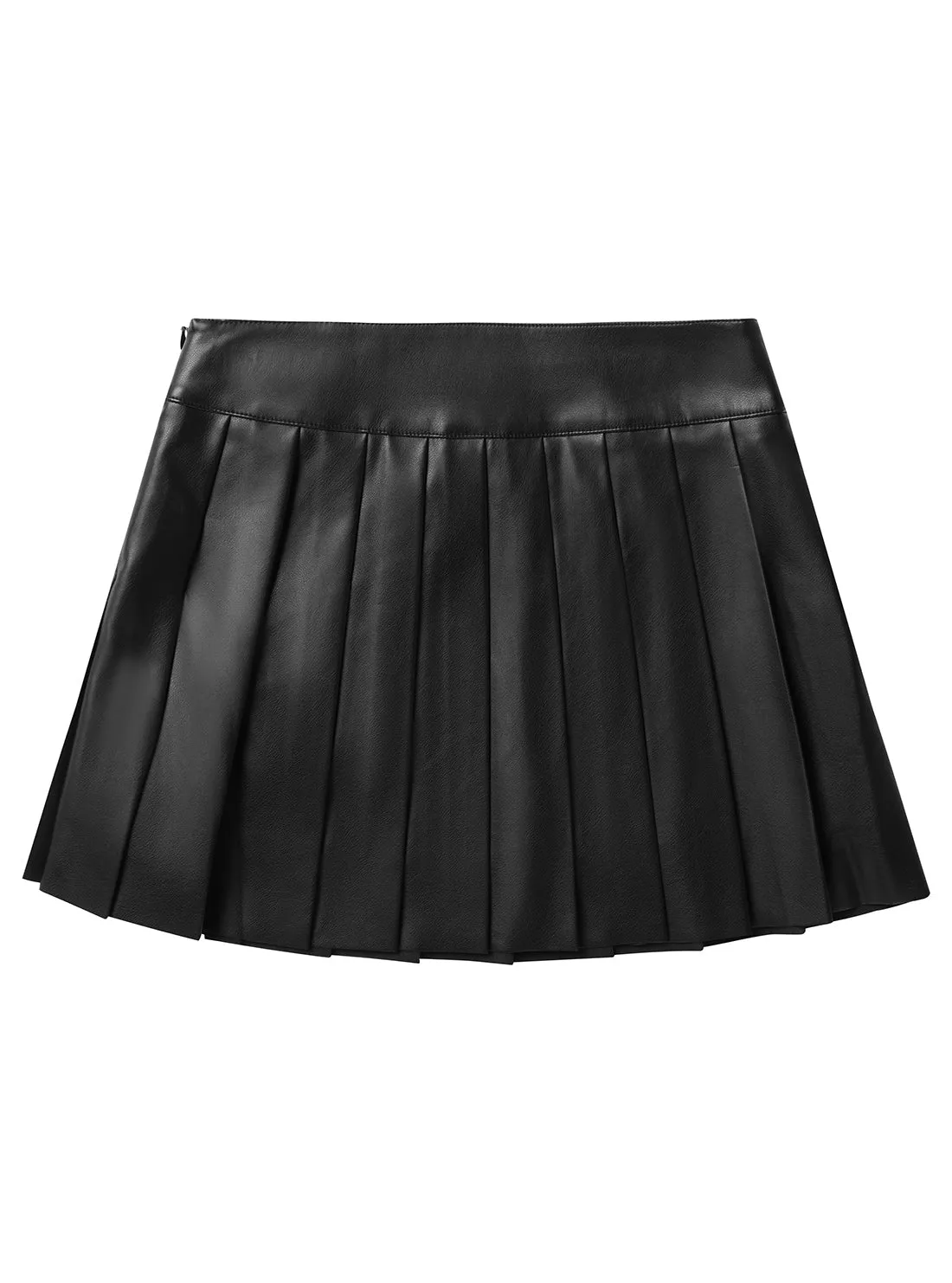 Black Leather Mini Skirt (716) Guess
