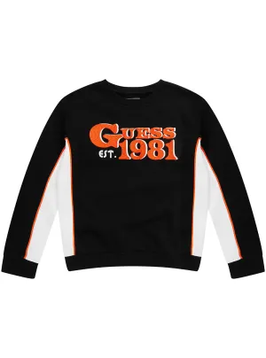 Black Orange Logo Active Top (7-16) Guess