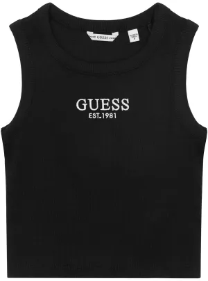 Black Rib Tank Top (7-16) Guess