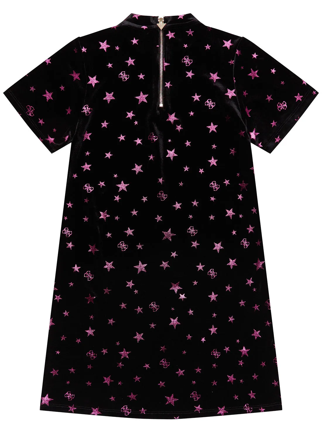 Black Star Print Short Sleeves Dress (2-7) Guess