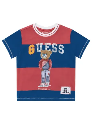 Blue and Red Short Sleeve T-Shirt (2-7) Guess
