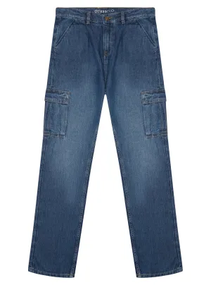 Blue Denim Cargo Pants (7-16) Guess