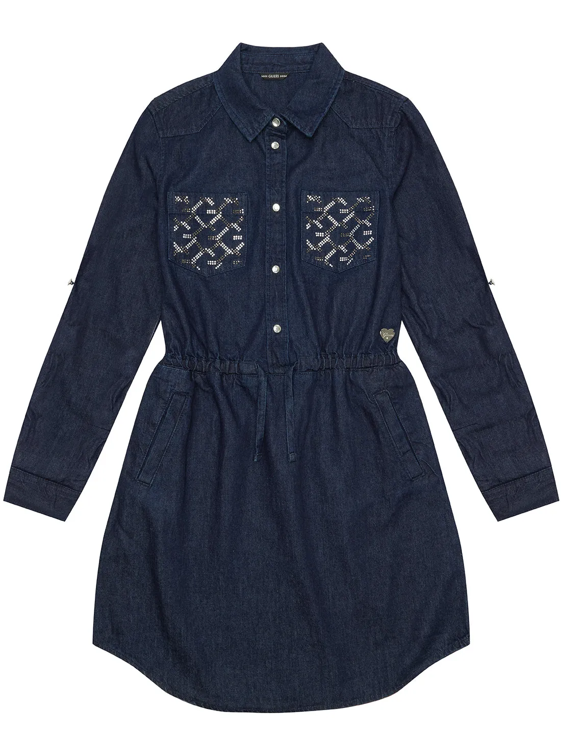 Blue Denim Long Sleeve Dress (7-16) Guess