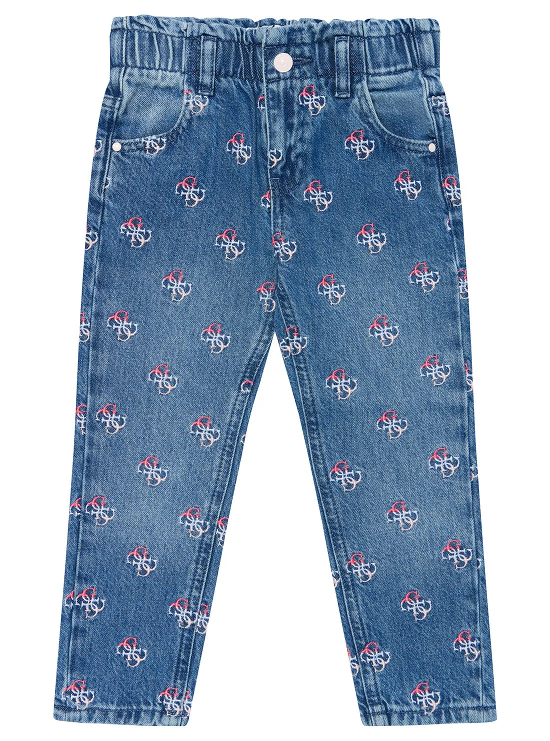 Blue Denim Paper Bag Jeans (2-7) Guess
