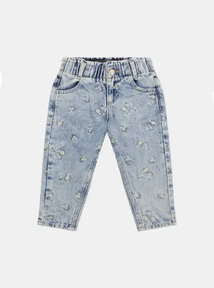 Blue Denim Paper Bag Pants (2-7) Guess