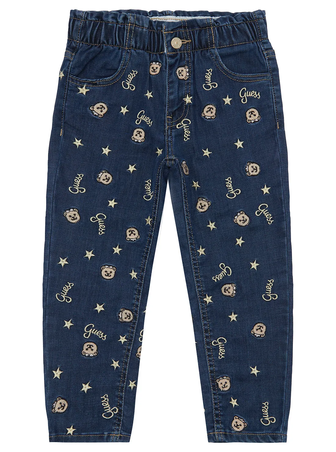 Blue Denim Paper Bag Pants (2-7) Guess