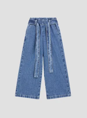 Blue Denim Paper Bag Pants (7-16) Guess