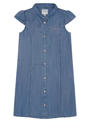 Blue Denim Short Sleeve Dress (2-7) Guess
