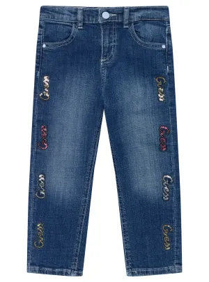 Blue Denim Straight Leg Jeans (2-7) Guess