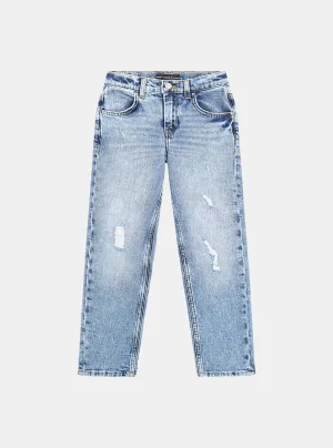 Blue Denim Straight Pants (7-16) Guess