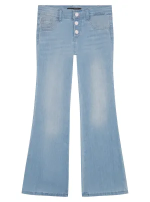 Blue Denim Stretch Denim Flared Pants (2-7) Guess