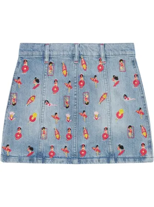 Blue Denim Surf Girl Mini Skirt (7-16) Guess