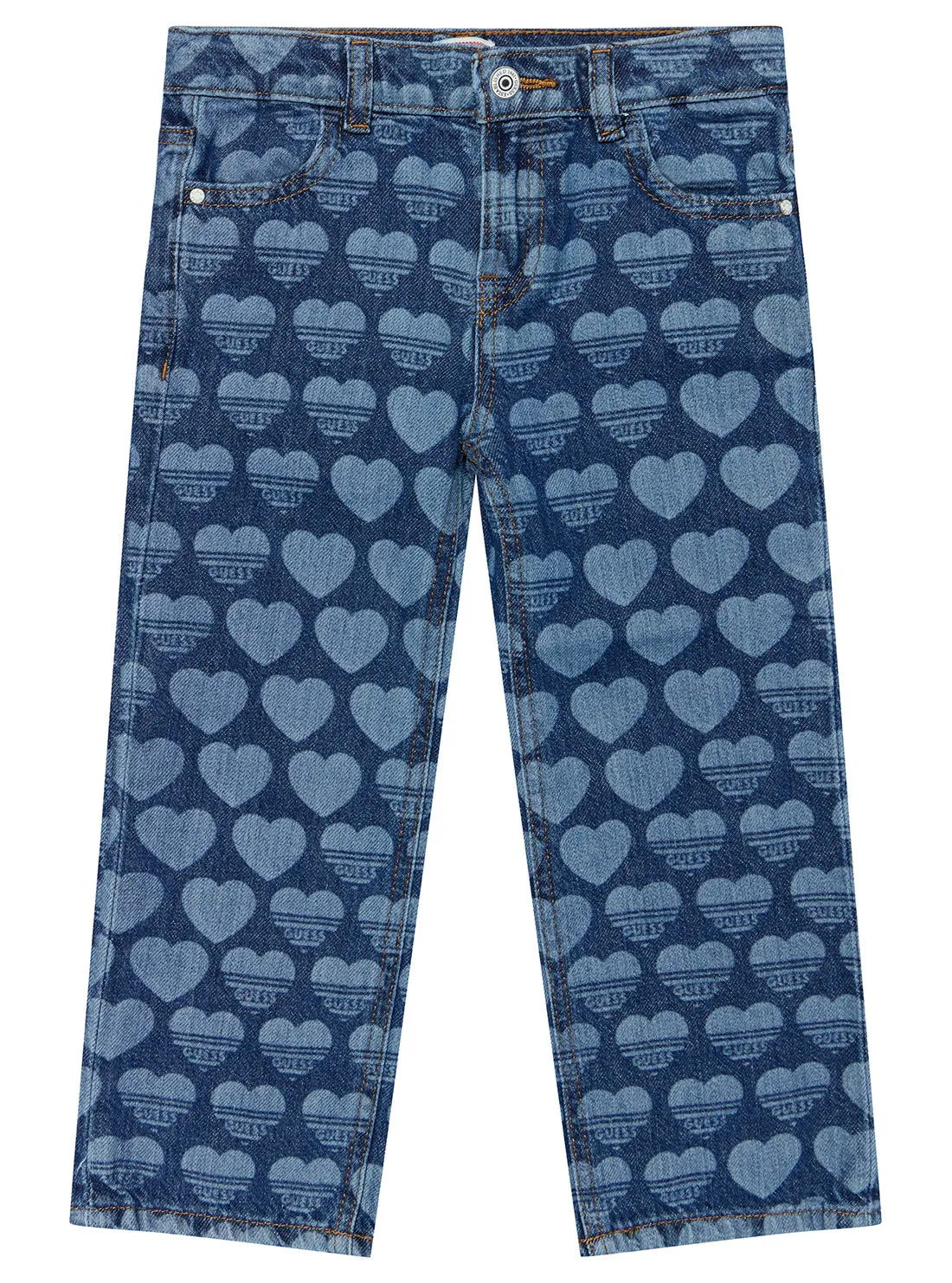Blue Denim Wide Leg Jeans (2-7) Guess