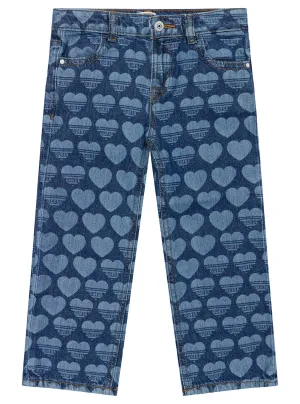 Blue Denim Wide Leg Jeans (2-7) Guess