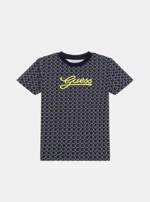 Blue G-Chain Print T-Shirt (7-16) Guess