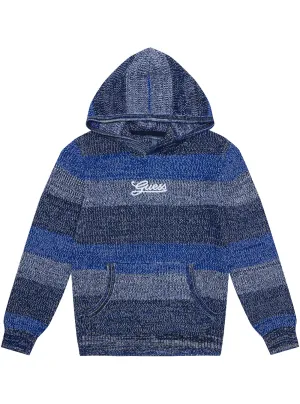 Blue Knit Hoodie Jumper (7-16) Guess