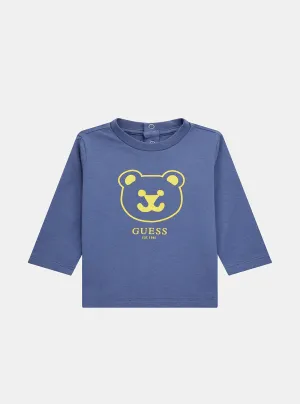 Blue Long Sleeve T-Shirt (0-12M) Guess