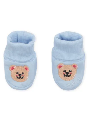 Blue Newborn Booties (O/S) Guess