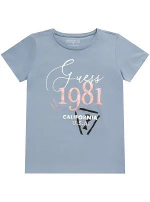 Blue Short Sleeve T-Shirt Guess