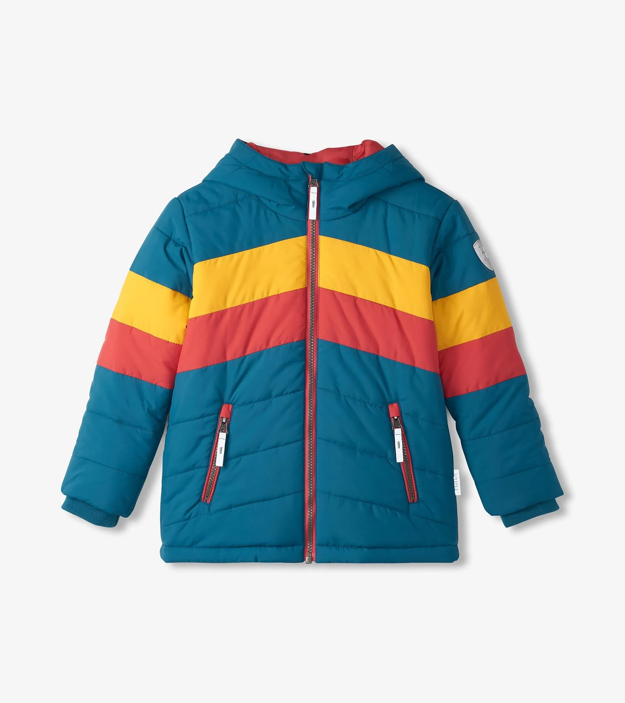 Boys Aspen Colour Block Puffer Jacket -Hatley