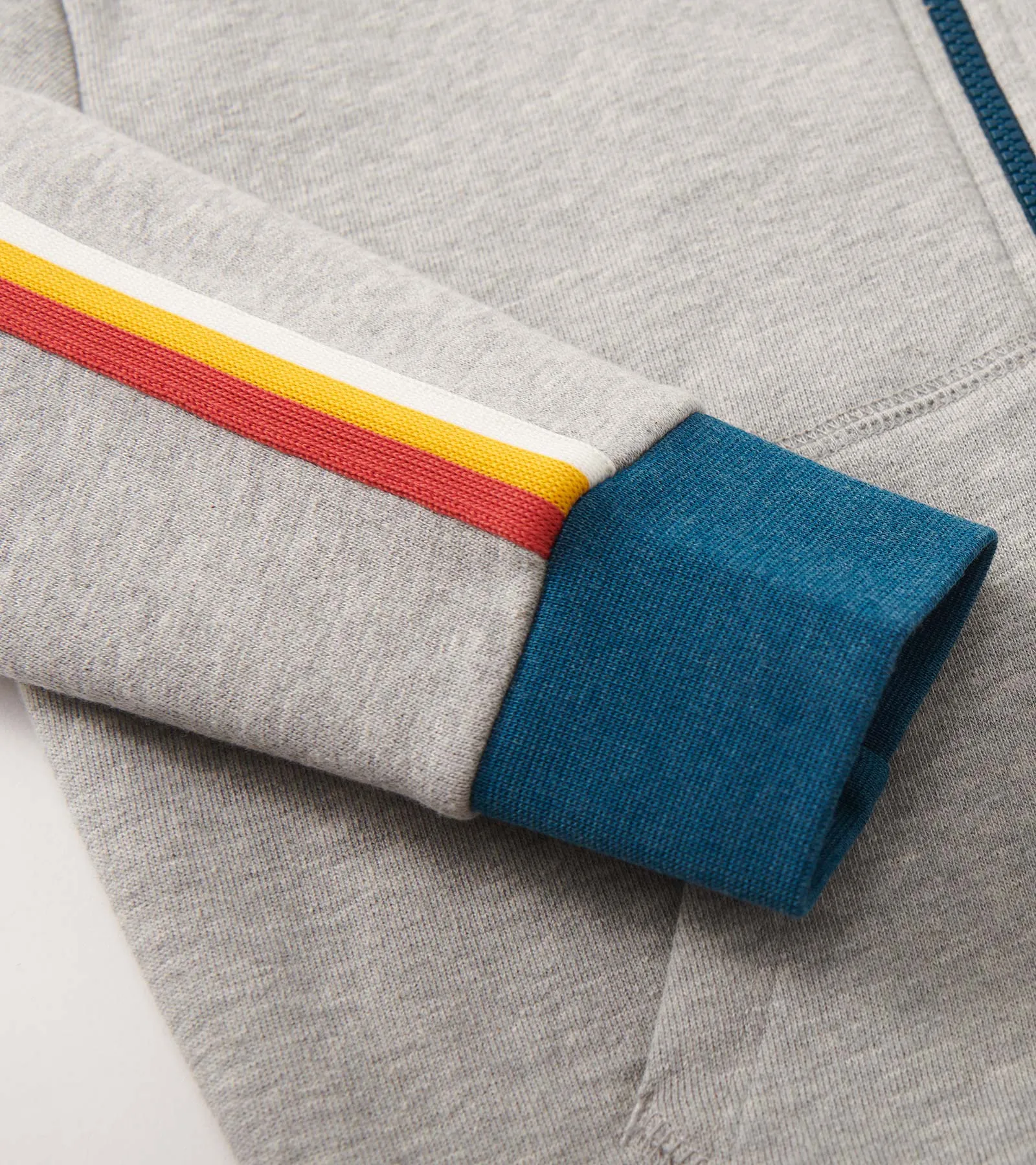 Boys Athletic Grey Zip-Up Hoodie -Hatley